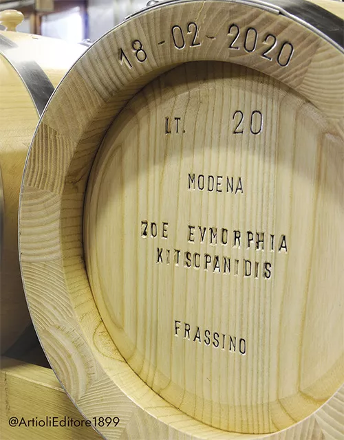 aceto balsamico tradizionale di modena - botte con dedica