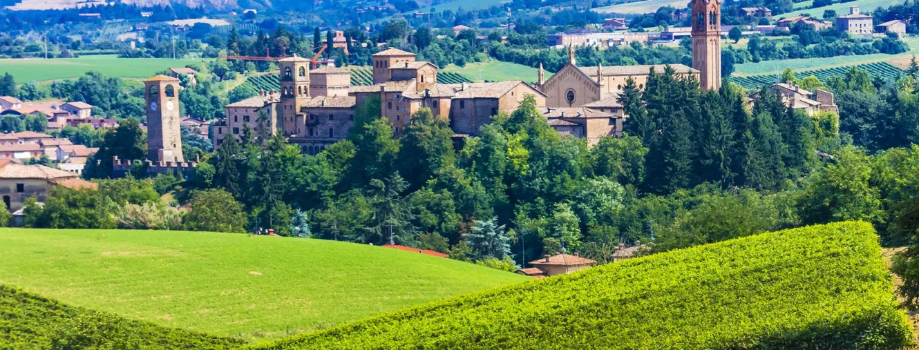 aceto balsamico tradizionale di modena - panorama colline castelvetro