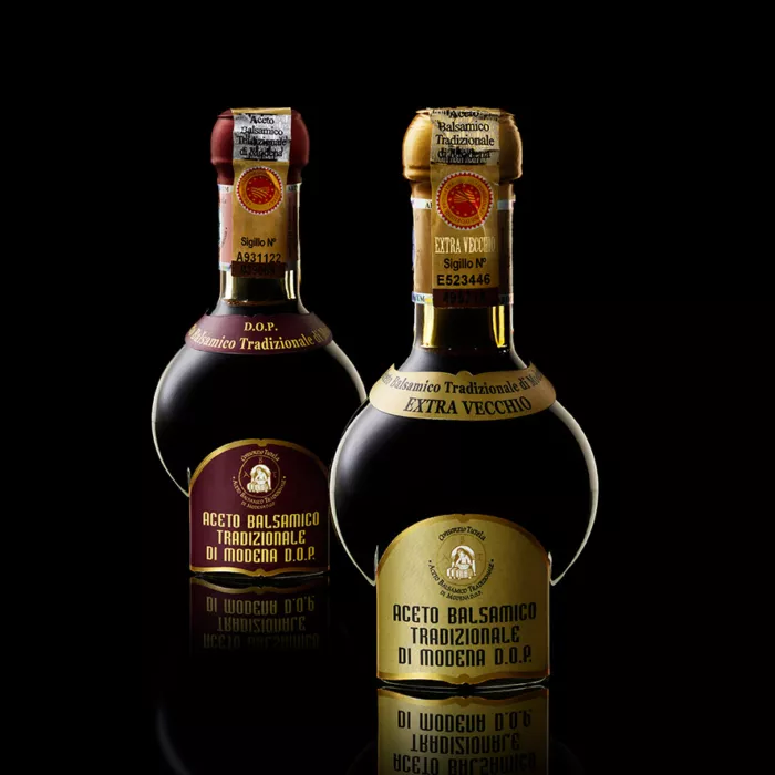 aceto balsamico tradizionale di modena dop - bottigliette giugiaro 12 e 25 anni
