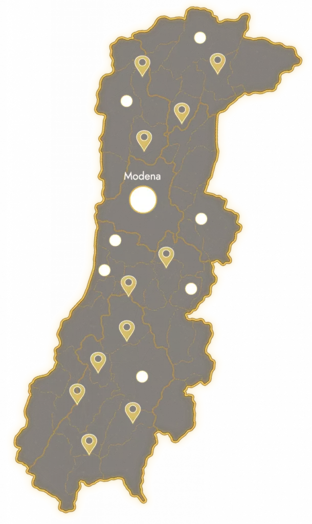 Mappa delle acetaie della provincia di Modena